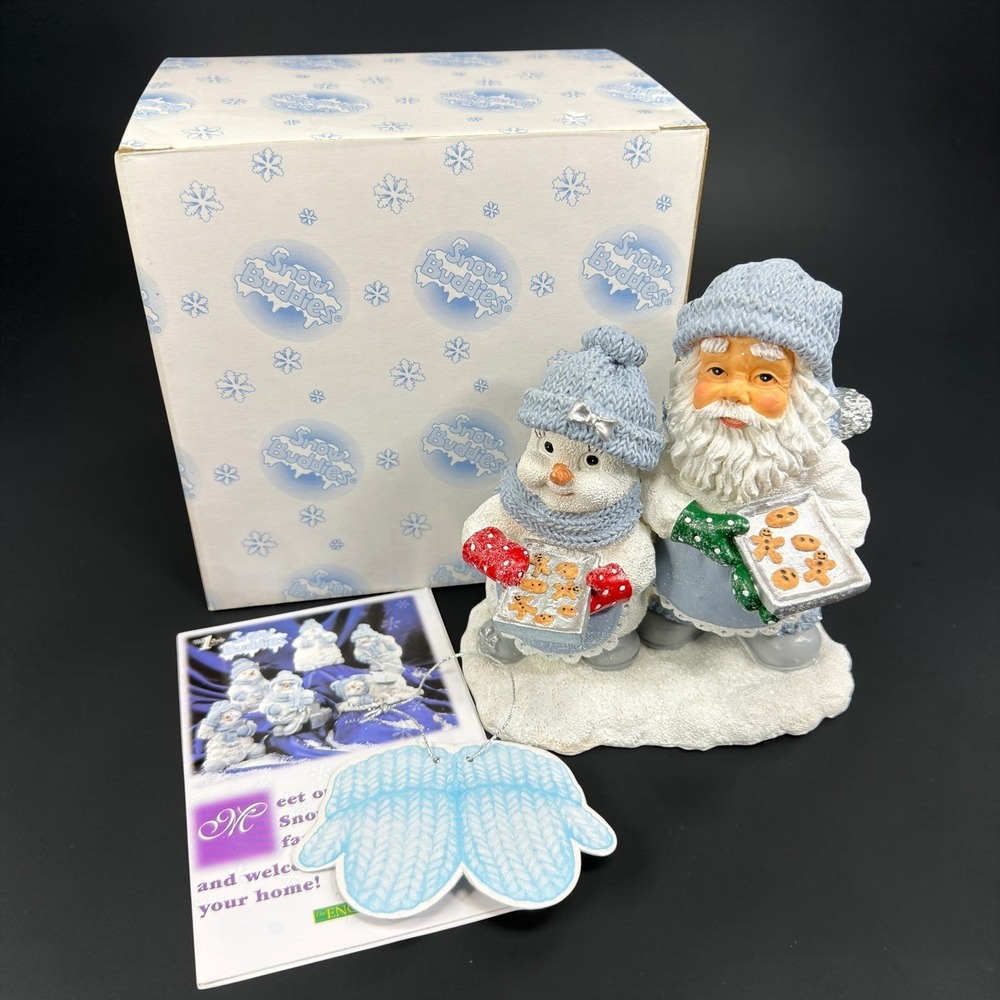 Snow Buddies Blizzy Gingerbread Santa Figurine 2000 Encore Group New in Box